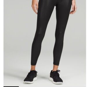 Lululemon Athletica Wunder Train High-Rise Foil Leggings 25”